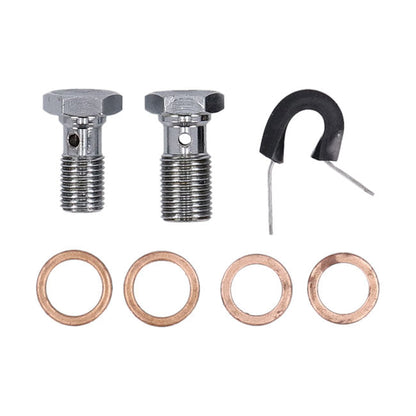 MCS by Goodridge brake line front, stainless clear coated