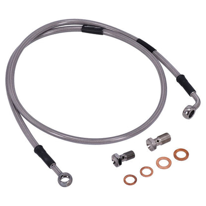 MCS by Goodridge brake line front, stainless clear coated