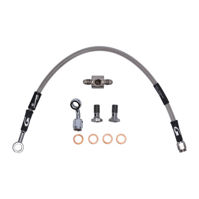 MCS by Goodridge brake line rear, stainless clear coated