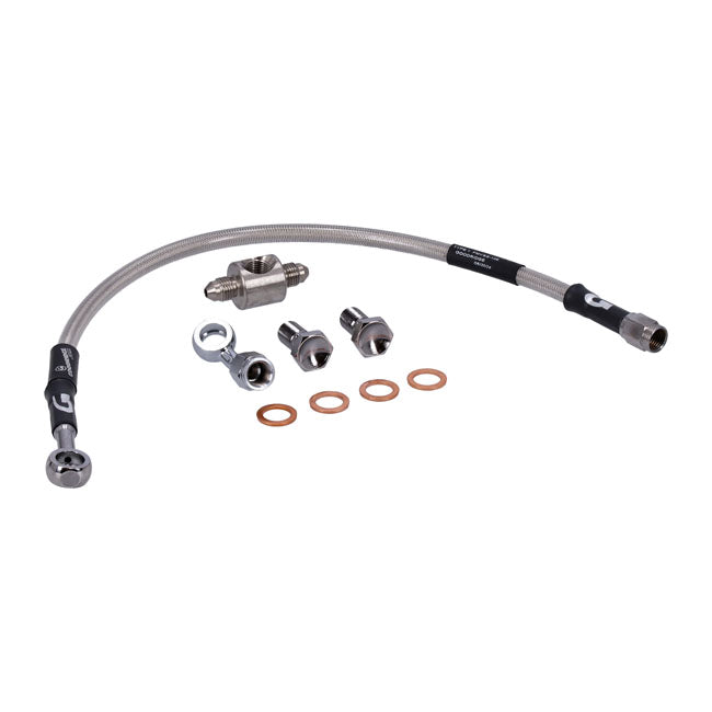 MCS by Goodridge brake line rear, stainless clear coated