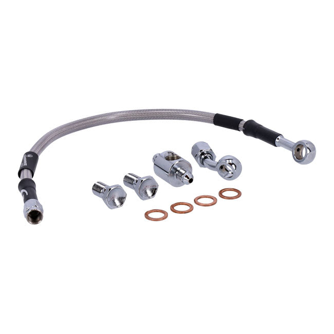 MCS by Goodridge brake line rear, stainless clear coated