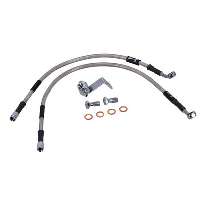 MCS by Goodridge brake line rear, stainless clear coated