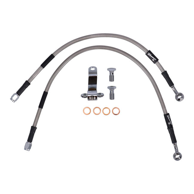 MCS by Goodridge brake line rear, stainless clear coated