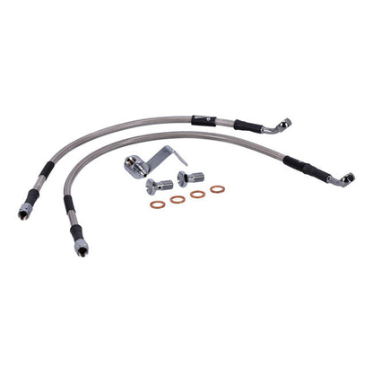 MCS by Goodridge brake line rear, stainless clear coated
