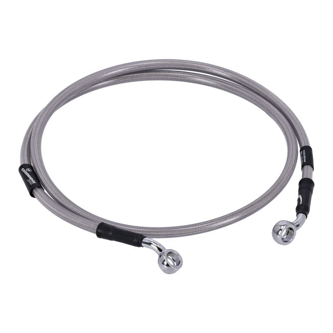 MCS by Goodridge brake line front, stainless clear coated