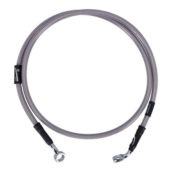 MCS by Goodridge brake line front, stainless clear coated