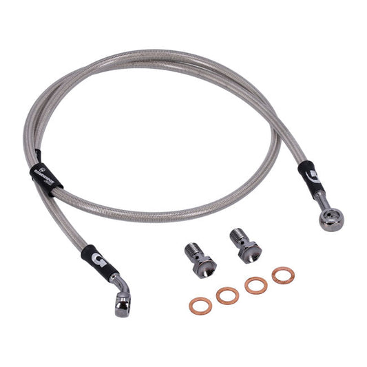 MCS by Goodridge brake line front, stainless clear coated