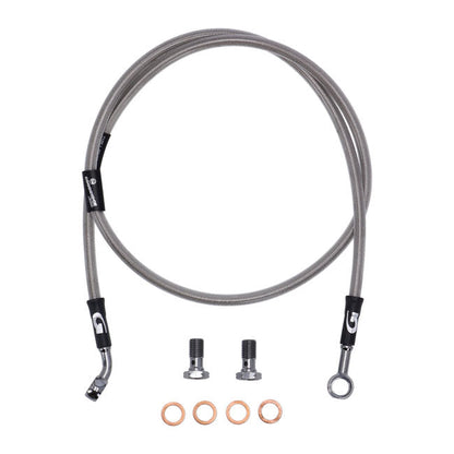 MCS by Goodridge brake line front, stainless clear coated