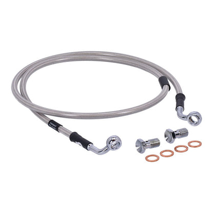 MCS by Goodridge brake line front, stainless clear coated