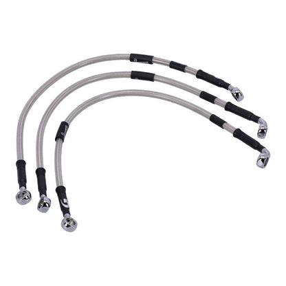 MCS by Goodridge brake line front, stainless clear coated