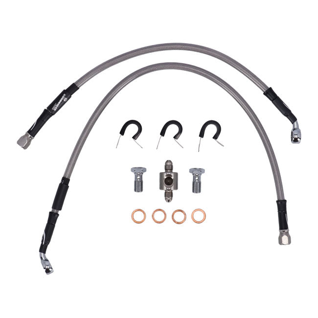 MCS by Goodridge brake line rear, stainless clear coated