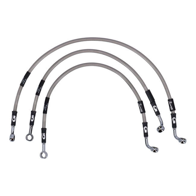 MCS by Goodridge brake line front, stainless clear coated