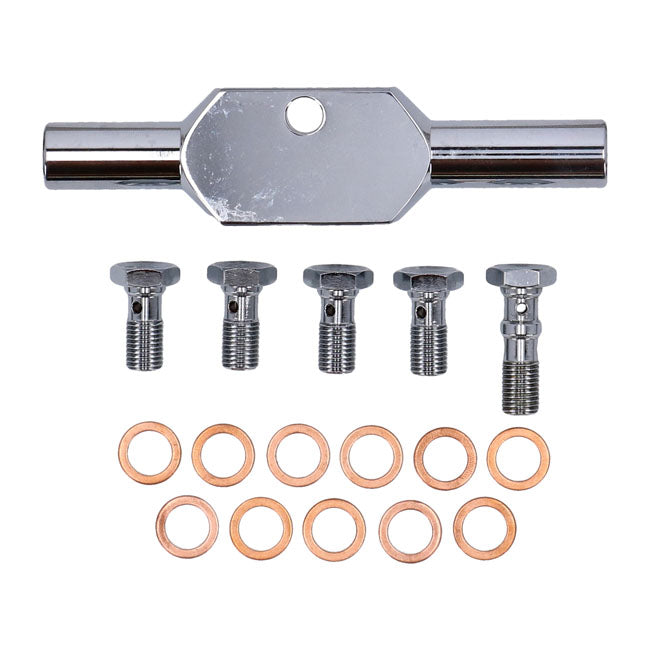 MCS by Goodridge brake line front, stainless clear coated