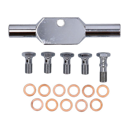 MCS by Goodridge brake line front, stainless clear coated