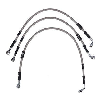 MCS by Goodridge brake line front, stainless clear coated