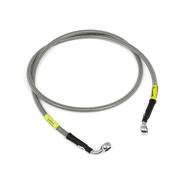 MCS by Goodridge brake line front, stainless clear coated