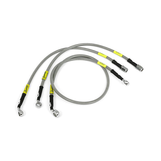 MCS by Goodridge brake line front, stainless clear coated