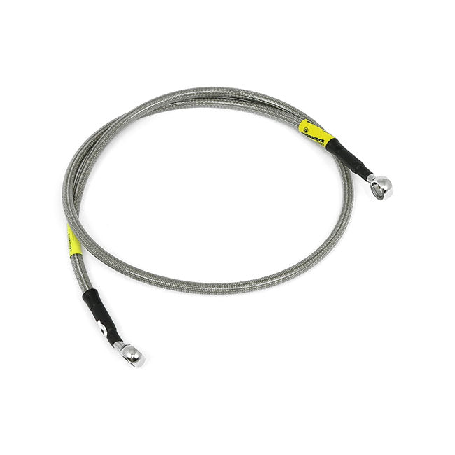 MCS by Goodridge brake line front, stainless clear coated