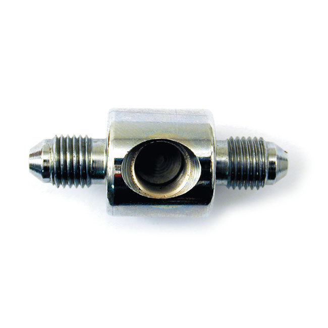Goodridge, universal brake switch fitting. 3/8-24. Chrome