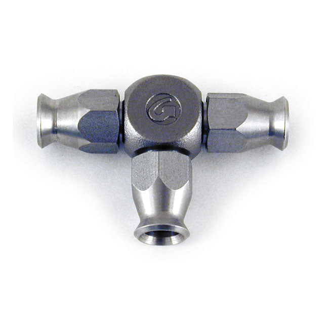 Goodridge t-fitting, 3 hose ends, ss