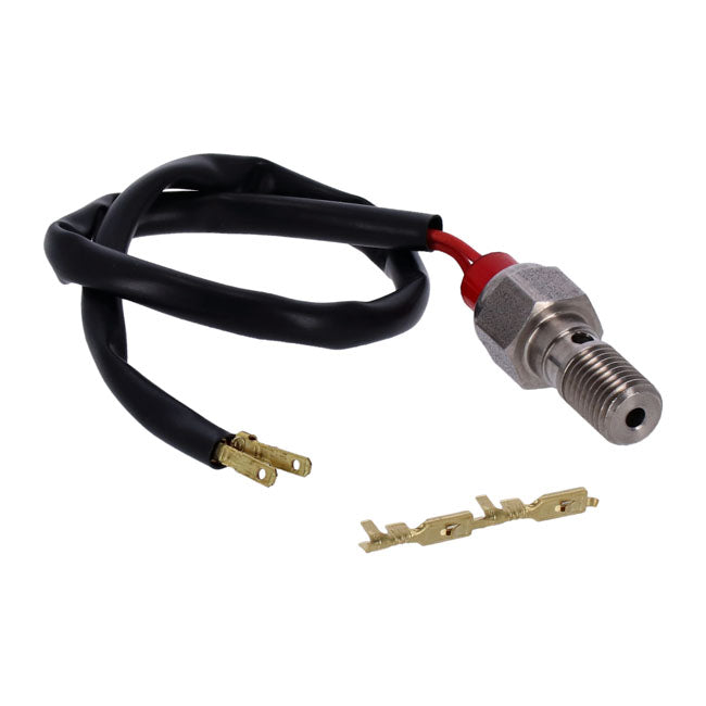 Goodridge, M10 x 1.25 banjo brake switch. SS