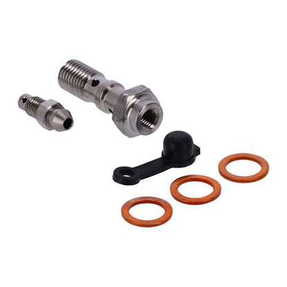 Goodridge, M10 x 1.25 double banjo bolt with bleed nipple