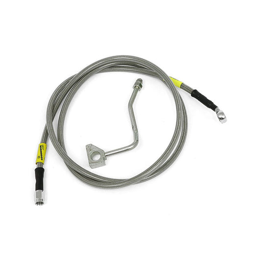 MCS by Goodridge brake line front, stainless clear coated
