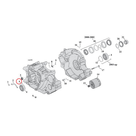 S&S, dowel pin, case to cam support plate/head to cyl.