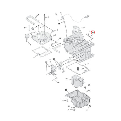 Hex bolt, flanged. transmission to engine
