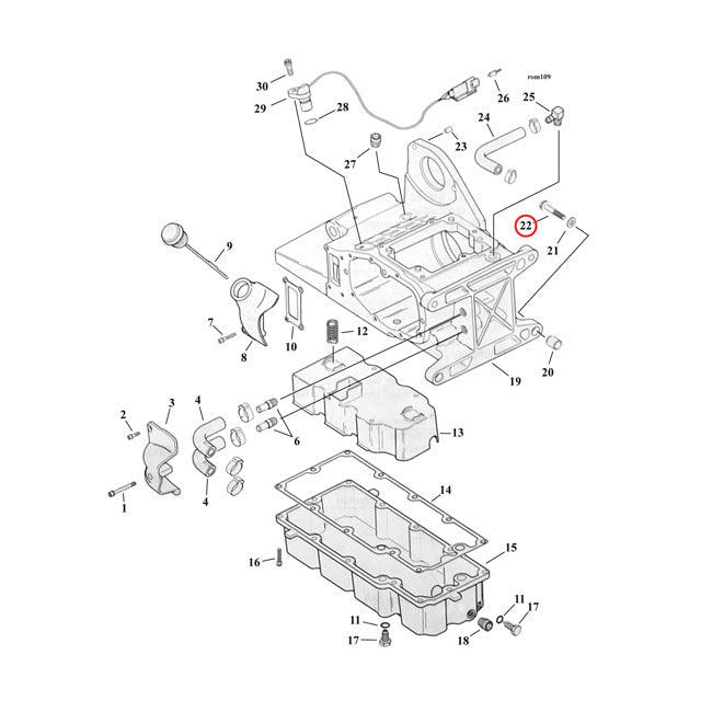 Hex bolt, flanged. transmission to engine