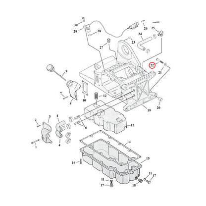 Hex bolt, flanged. transmission to engine