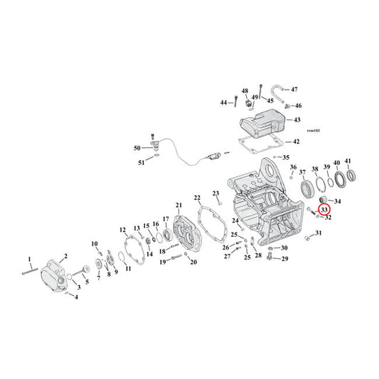 Hex bolt, flanged. transmission to engine