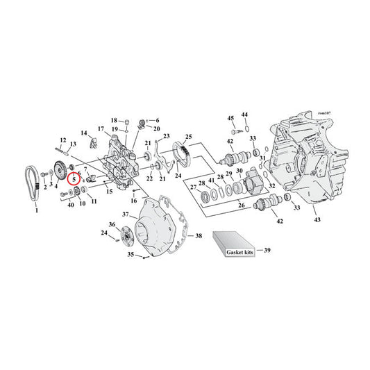 Spacer, cam drive gear .287"