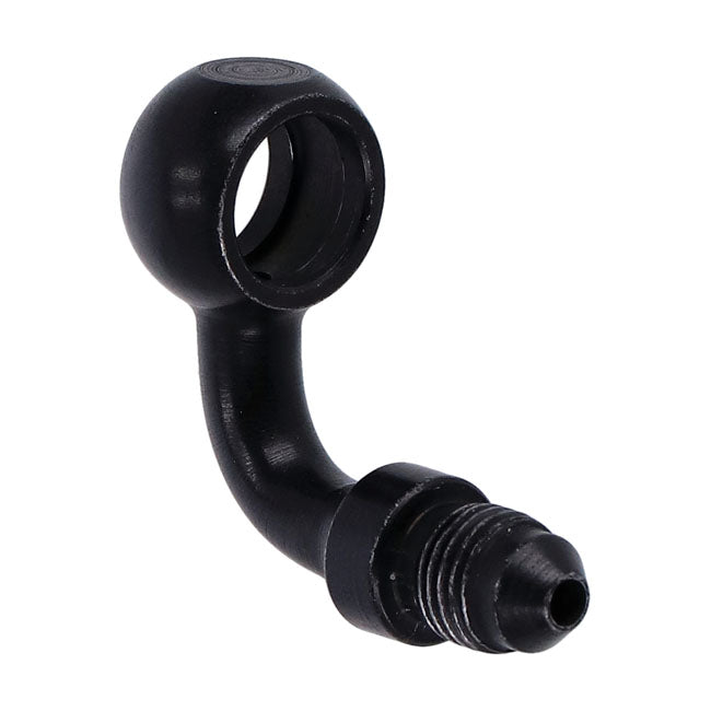Goodridge Banjo fitting black 7/16", 90 degrees, 11mm