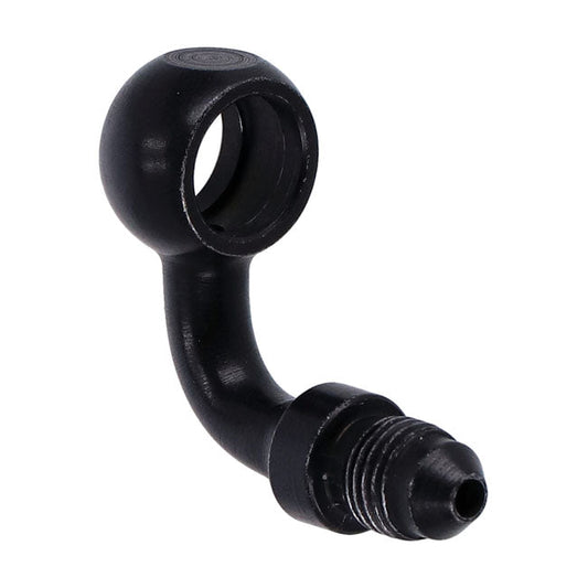 Goodridge Banjo fitting black 7/16", 90 degrees, 11mm