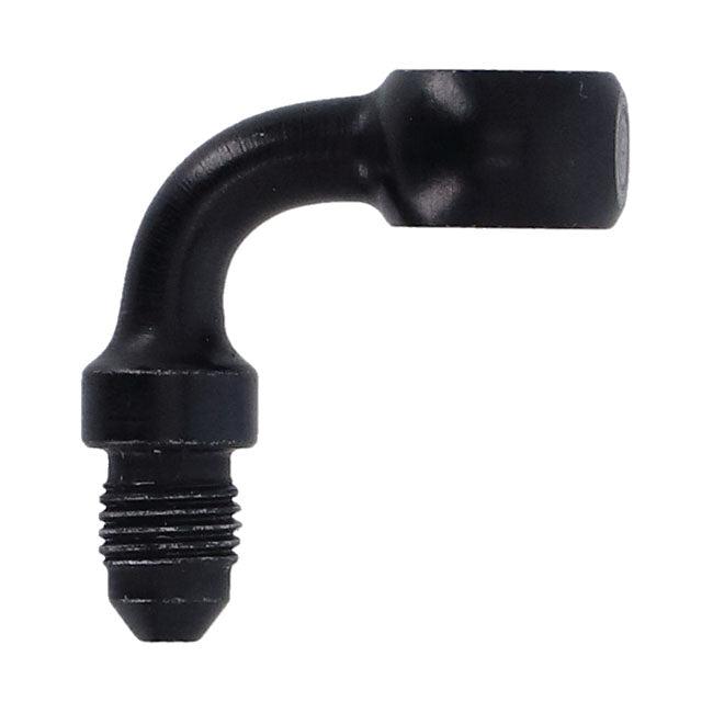 Goodridge Banjo fitting black 7/16", 90 degrees, 11mm