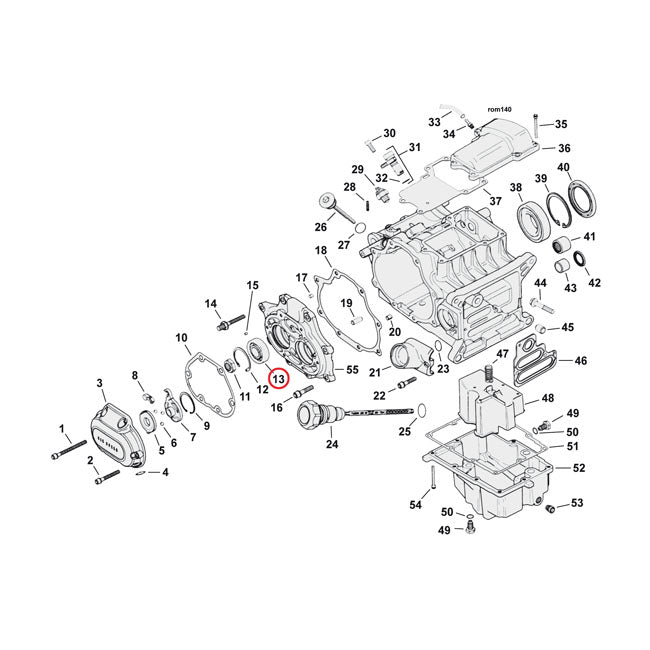 Ball bearing, transmission bearing housing