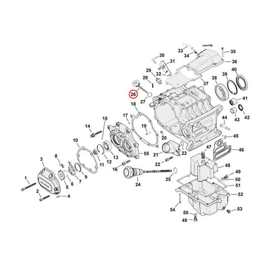 Transmission fill plug. round head