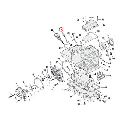 Transmission fill plug. round head