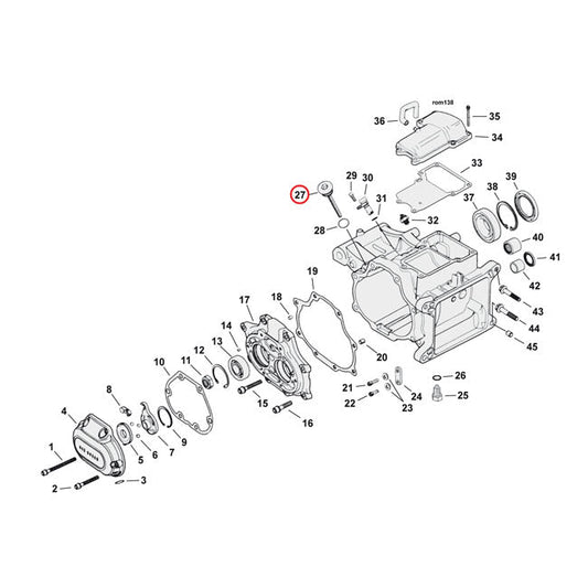 Transmission fill plug. round head