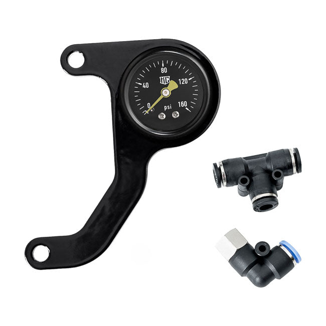 Killer Custom, Twin Cam air ride gauge kit. Black face. 6mm