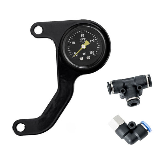 Killer Custom, Twin Cam air ride gauge kit. Black face. 6mm