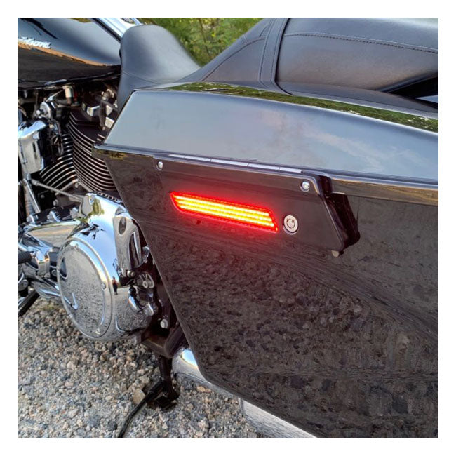 Custom Dynamics saddlebag Latch LED lightz, red lens
