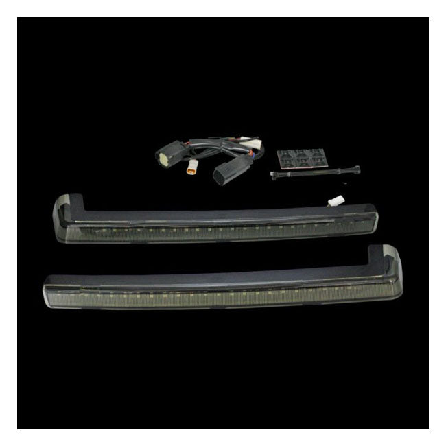 Custom Dynamics, ProBEAM LED Tour-Pak arms. Smoke lens