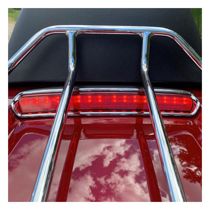 Custom Dynamics, Tour-Pak® lid light. Chrome, red lens