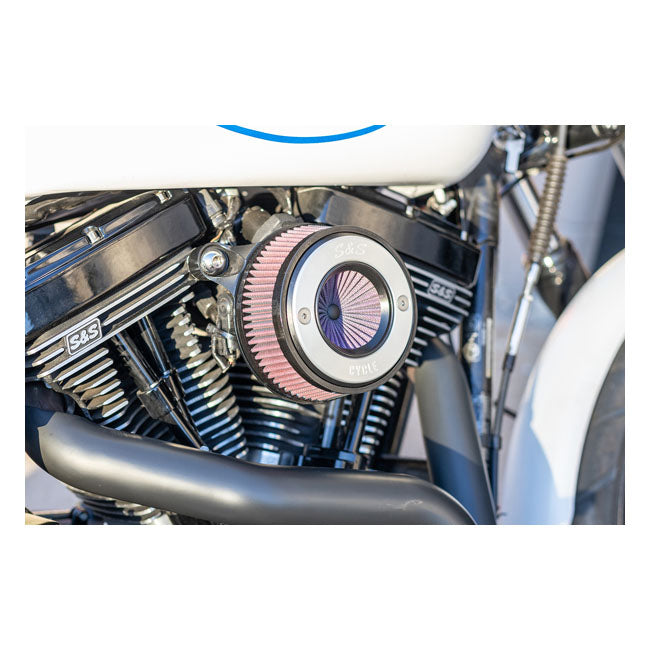S&S, ''Air Stinger Stealth'' air cleaner kit Alu trim ring