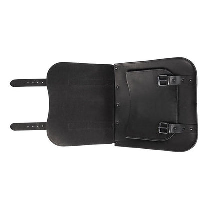 MCS, single leather saddlebag ''Postman''. 30 liters. Black