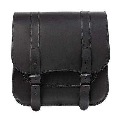 MCS, single leather saddlebag ''Postman''. 30 liters. Black