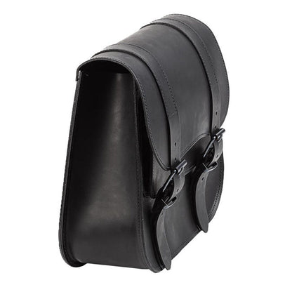 MCS, leather single saddlebag, 18 liter. Black