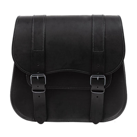MCS, leather single saddlebag, 18 liter. Black